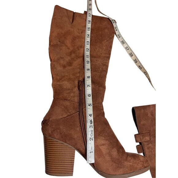 Ana Lendy Memory Foam Faux Suede Heeled Boots Sz 9.5 - Picture 5 of 8